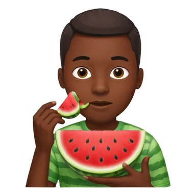 Black man eating watermelon  sticker
