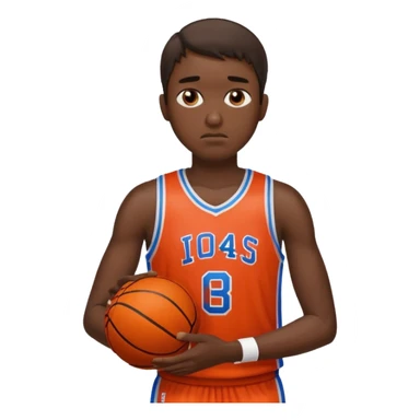 tired basketball player, sweating a lot sticker