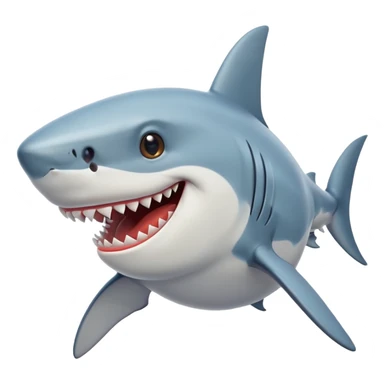 un requin style cartoon sticker