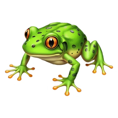 A frog walking on the asphalt sticker