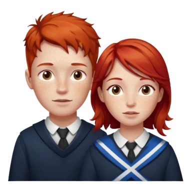 scottish boy and girl sticker