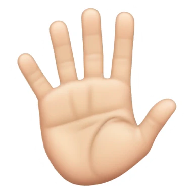 A hand with 5 fingers: the thumb, index finger, and pinky extended, while the middle and ring fingers are folded down sticker