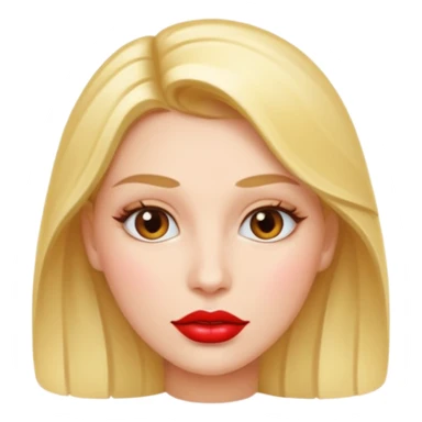 woman with shiny lip sticker