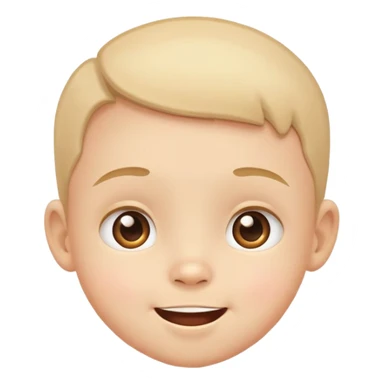 child's head with different expressions, cheerful and cute sticker