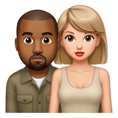 kanye west con tylor swift sticker