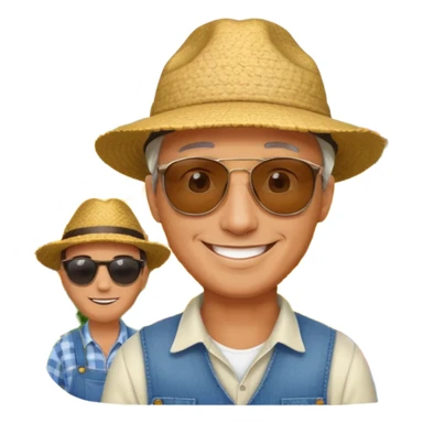 Man in a  with  farmers sticker