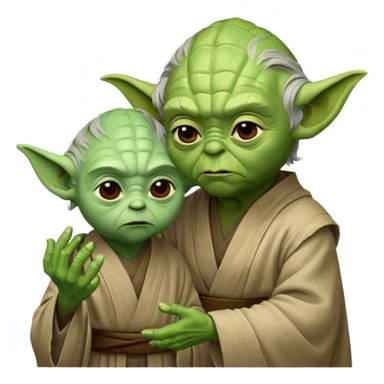 Yoda teaching Luke from Star Wars" the mivie sticker