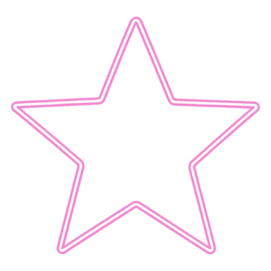 star with a pink neon glow sticker