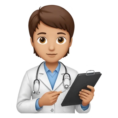doctor with checklist sticker