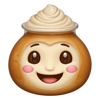 Sourdough starter emoji with face sticker