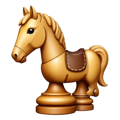 wooden horse chess piece sticker