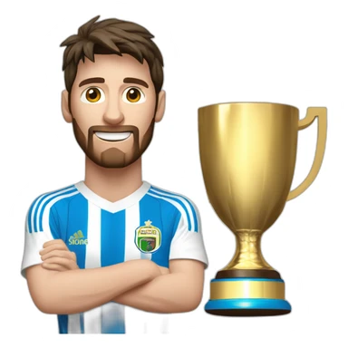 Messi-com-a-taça-da-copa-do-mundo sticker