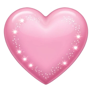 Baby pink heart with sparks sticker