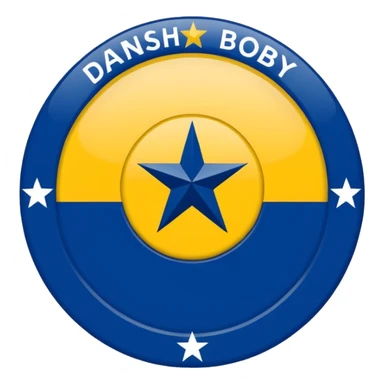 The real logo of the danish football club Brøndby IF and the way it really looks in real life sticker