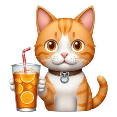 cat drinking soda sticker