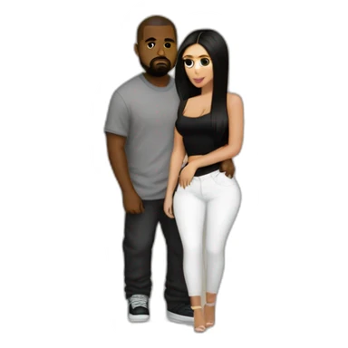 kim kardashian carrying midget kanye sticker