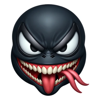 Venom with no pupils  sticker