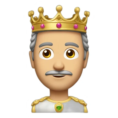 Hugues Bayet with a crown sticker