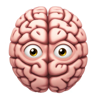 Brain with three hemispheres sticker
