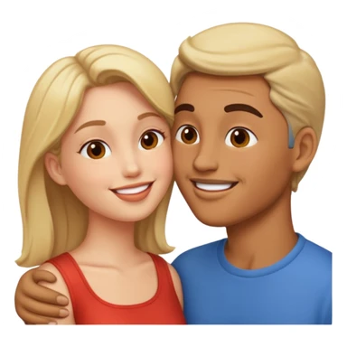 two people kissing sticker