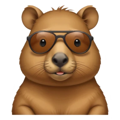 Capibara con lentes de sol sticker