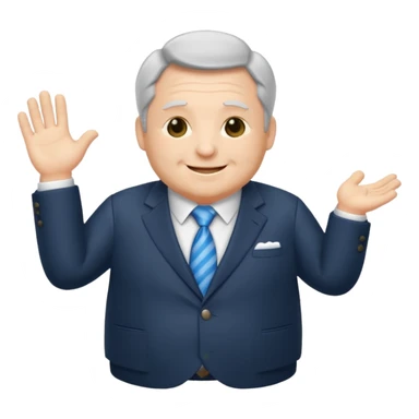 Chibi yaşlı ton ton bir emlak kralı adam sticker