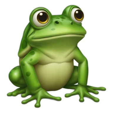 Une grenouille une fusée sticker