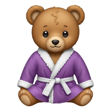 teddy bear bathrobe sticker