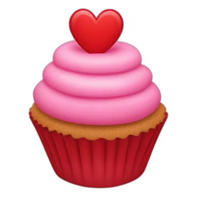 Valentine’s Day cupcake with a happy face sticker