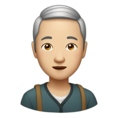 Portrait of a Chinese resident sticker