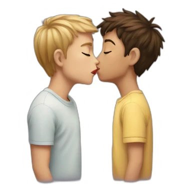 Boy kiss boy sticker
