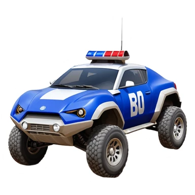 Star Wars’s Range trooper’s police evil darkly night blue Dirty and dented Local Motors Rally Fighter off road race car hot rod meets 2013 scion fr-s trophy truck-style basher flying down a dusty road catching everything (silver wheels) sticker