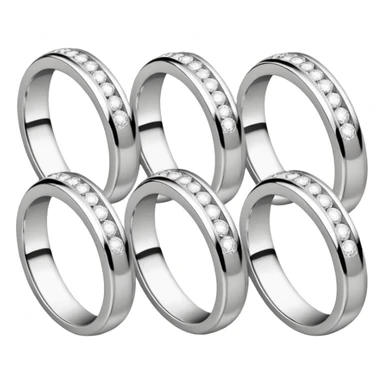 vier gleiche Eheringe Platin mit Diamant sticker