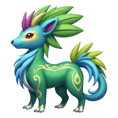 Tribal Colorful Fruity Gay Manectric-Electrike-Skiddo-Suicune-Virizion-Zygarde-fusion-hybrid-creature  sticker