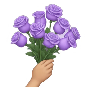 A handful of lavender roses. sticker