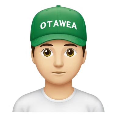 green ottowa trucker hat with center text "HIGHER" written on it,  white center sticker