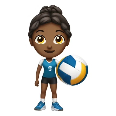 Girl with volleyball  sticker
