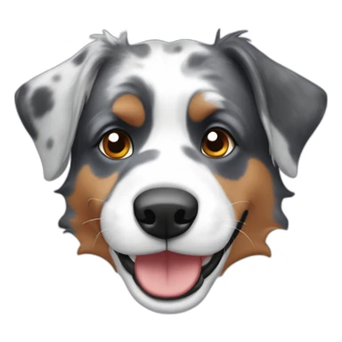 Blue merle and red bi aussies sticker
