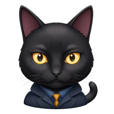 a black cat who is a detective sticker