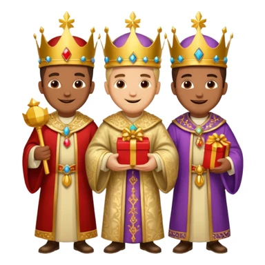 Hola quiero que me hagas un emoji de los tres Reyes Magos juntos Baltasar Gaspar y Melchor sticker