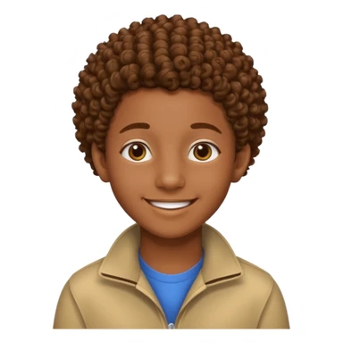 an african teen with mid taper his hair is curly sticker