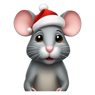 Mouse with christmashat sticker