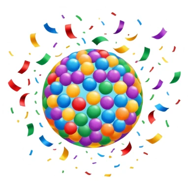 “confetti ball exploding sticker