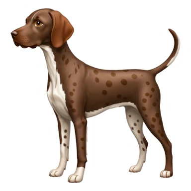 orange spotted german short haired pointer sticker
