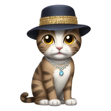 cat wearing a flapper outfit sticker