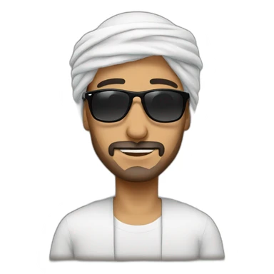 arab man wearing rayban galsses sticker