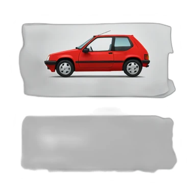 peugeot 205 red sticker