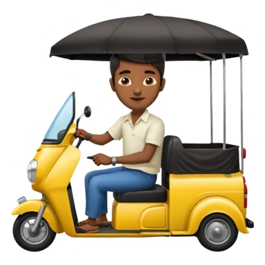 generate an ios genmoji of an indian auto sticker