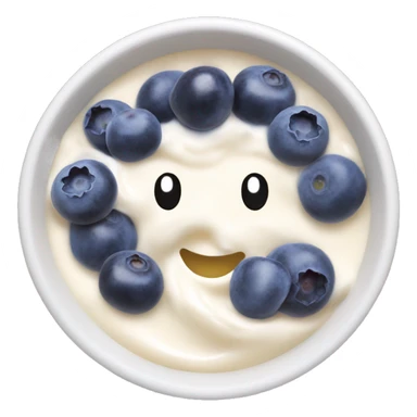 Blueberry yogurt bowl sticker