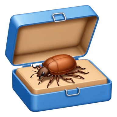 a tick inside a blue box sticker